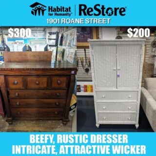 Welcome to Wednesday! It seems nice outside but who knows, it could be earthquake weather. Stop on by our Northside ReStore! We've got a little bit of everything! Thank you!