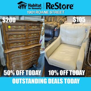 It's a beautiful Monday and why not make it even better by stopping by our Northside ReStore for an extra 10% off our already discounted color coded appliances and furniture!