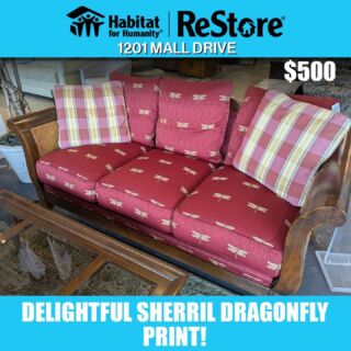 Great Scott! It's Tuesday! Slide on over to our Southside ReStore and marvel at that lovely dragonfly sofa! Thank you for supporting safe and affordable housing in our community! 😊#rvasouthside #rvathrifting