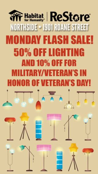 Monday Flash Sale! 11/11! Your purchases are building homes in our community! Thank you!

#rva #rvanorthside #rvathrifting