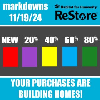 It's discount rotation day! That color tagged item you've been eyeing just got cheaper!

#rva #rvanorthside #rvasouthside #rvathrifting