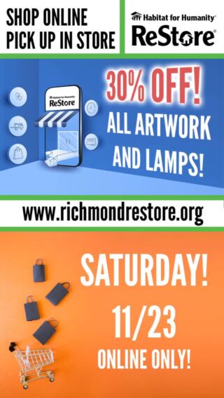 Visit our online ReStore at https://www.richmondhabitatrestore.org/

#rva #rvathrifting